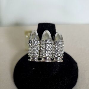 Silver Statement Bullet Ring